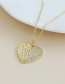 Fashion Gold Color Copper Inlaid Zircon Heart Necklace