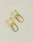 Fashion Gold Color Copper Inlaid Zircon Five-pointed Star Earrings