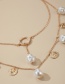 Fashion Golden Diamond And Pearl Disc Alloy Multilayer Necklace