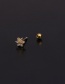 Fashion Dinosaur Gold Stainless Steel Flower Diamond Pearl Butterfly Geometric Earrings