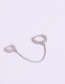 Fashion Silver Micro-inlaid Zircon Round Double Pierced Earrings
