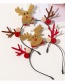 Fashion Christmas Antlers Headband-antlers Brown Christmas Fur Ball Bells Elk Snowman Acrylic Headband