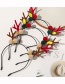 Fashion Christmas Antlers Headband-elk Red Christmas Fur Ball Bells Elk Snowman Acrylic Headband