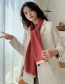 Fashion Peel Foundation Beige Edge Two-tone Stitching Contrast Wool Knitted Scarf