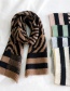 Fashion Zebra Pattern Green Zebra Print Contrast Wool Knit Scarf