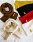 Fashion Meter Solid Color Lettermark Thick Warm Knitted Scarf