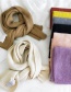 Fashion Powder Letter Logo Thick Knitted Solid Color Scarf