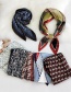 Fashion Ruffled Triangle Multilateral Rice Pressed Crepe Imitation Silk Printed Contrasting Small Square Scarf