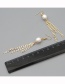 Fashion Gold Color Pearl O-shaped Flat Chain Tassel Earrings