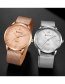 Fashion Rose Gold With Black Surface Large Dial Ultra-thin Alloy Quartz Mens Watch