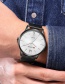 Fashion Silver Color With White Noodles Large Dial Ultra-thin Alloy Quartz Mens Watch