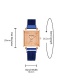 Fashion Blue Square Dial Magnet Mesh Belt Set Diamond British Watch