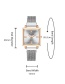 Fashion Silver Color Square Dial Magnet Buckle Mesh Strap Watch