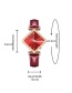 Fashion Pink Bright Belt Diamond Dial Quartz Watch