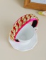 Fashion Light Pink Irregular Headband With Fabric Alloy Chain