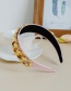 Fashion Light Pink Irregular Headband With Fabric Alloy Chain