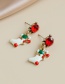 Fashion 2# Alloy Diamond Christmas Series Earrings