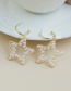 Fashion 3# Alloy Resin Five-pointed Star Earrings