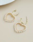 Fashion 4# Alloy Pearl Five-pointed Star Stud Earrings