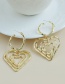 Fashion 2# Alloy Heart Five-pointed Star Earrings