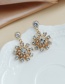 Fashion 3# Alloy Diamond Pearl Geometric Stud Earrings