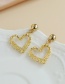Fashion 1# Alloy Pearl Love Earrings