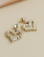 Fashion 3# Alloy Pearl Number 5 Stud Earrings