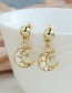Fashion 5# Alloy Pearl Crescent Earrings