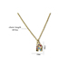 Fashion F Gold Color Letter Diamond Pendant Stainless Steel Necklace