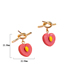Fashion Strawberry Knotted Resin Cherry Alloy Earrings