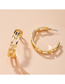 Fashion Gold Color Geometric Alloy Hollow Earrings