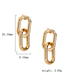 Fashion Gold Color Thick Chain Geometric Alloy Hollow Earrings