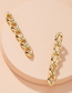 Fashion Gold Color Thick Chain Hollow Alloy Earrings