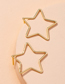 Fashion Gold Color Five-pointed Star Alloy Hollow Earrings