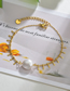 Fashion Gold Color Fringed Irregular Pearl Stainless Steel Bracelet