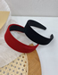 Fashion Red Wine Velvet Fabric Solid Color Broad-brimmed Headband
