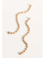 Fashion Gold Color Copper Bead Chain Diamond Ball Long Alloy Earrings