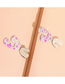 Fashion Gold Color Painted Disc Geometric Alloy Earrings