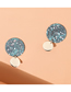 Fashion Green Painted Disc Alloy Earrings