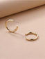 Fashion Silver Color Brass Geometric C-shaped Earrings