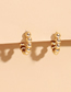 Fashion Gold Color Doudou Chain Round Alloy Earrings