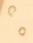Fashion Gold Color Doudou Chain Round Alloy Earrings