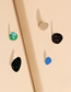 Fashion Color Painted Geometric Irregular Earrings Set