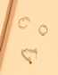 Fashion Gold Color Diamond Chain Geometric Alloy Earring Set