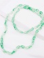 Fashion Green Acrylic Gradient Thick Chain Multilayer Necklace