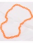 Fashion Orange Acrylic Thick Chain Hollow Necklace