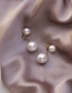 Fashion White Pearl Back Hanging Round Alloy Earrings