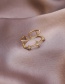 Fashion Double Layer Tassel Chain Star Zircon Open Ring