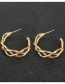 Fashion Gold Color Alloy C-shaped Twisted Earrings