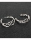 Fashion Silver Color Alloy C-shaped Twisted Earrings